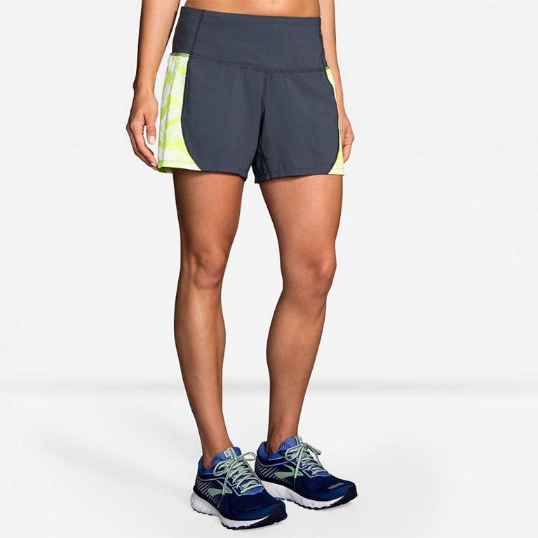 Brooks NIGHTLIFE 5 Running Shorts Womens Sale - Grey (HQA804395)